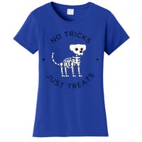 No Tricks Just Treats Dog Halloween Cute Skeleton Dog Great Gift Women's T-Shirt