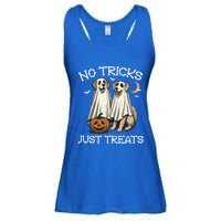 No Tricks Just Treats Dog In Ghost Costume Halloween Design Gift Ladies Essential Flowy Tank