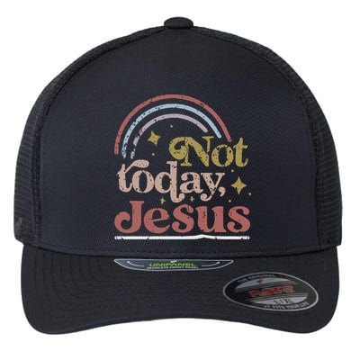 Not Today Jesus Flexfit Unipanel Trucker Cap