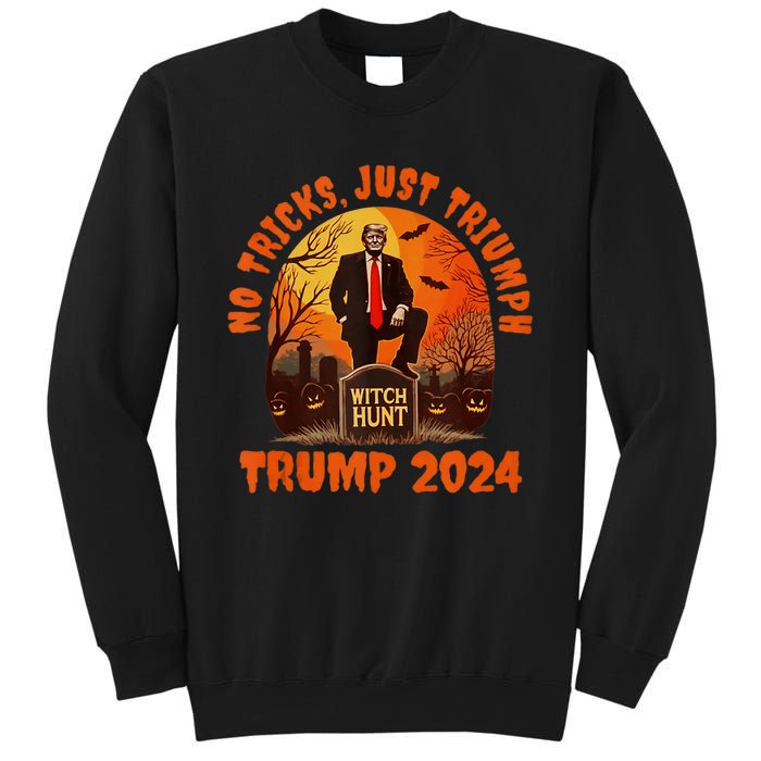 No Tricks Just Triumph Trump 2024 Halloween Witch Hunt Design Sweatshirt