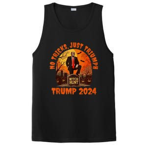 No Tricks Just Triumph Trump 2024 Halloween Witch Hunt Design PosiCharge Competitor Tank