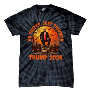 No Tricks Just Triumph Trump 2024 Halloween Witch Hunt Design Tie-Dye T-Shirt