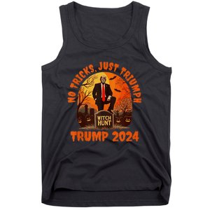 No Tricks Just Triumph Trump 2024 Halloween Witch Hunt Design Tank Top