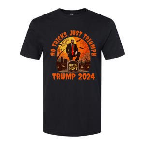 No Tricks Just Triumph Trump 2024 Halloween Witch Hunt Design Softstyle CVC T-Shirt