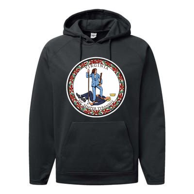 No Tyrants Kamala Harris Performance Fleece Hoodie