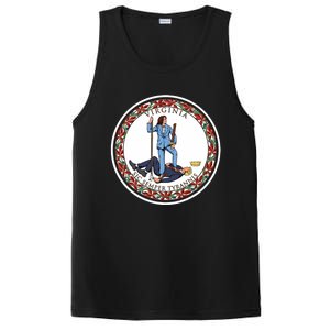 No Tyrants Kamala Harris 2024 With A Rad Design Based On The Flag Of Virginia PosiCharge Competitor Tank