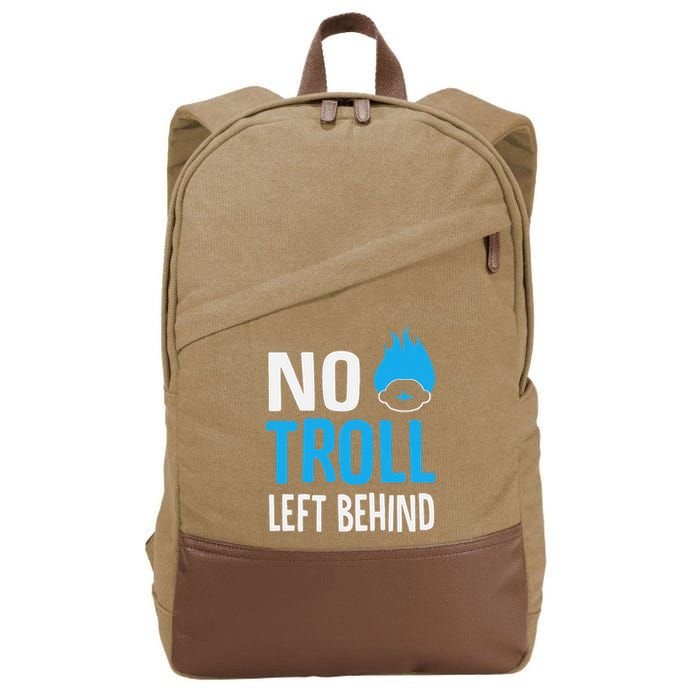 No Troll Left Behind Cotton Canvas Backpack