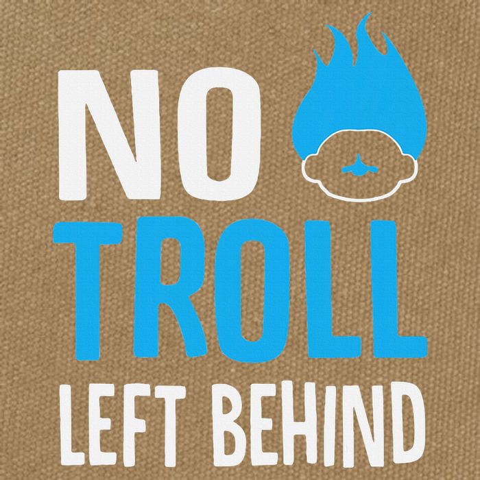 No Troll Left Behind Cotton Canvas Backpack