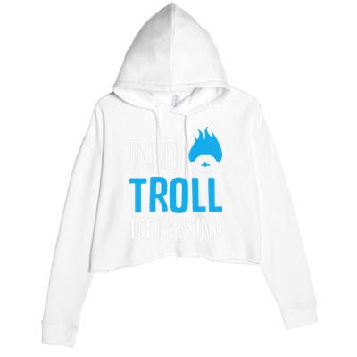 No Troll Left Behind Crop Fleece Hoodie