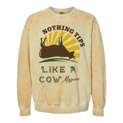 Nothing Tips Like A Cow Missouri Colorblast Crewneck Sweatshirt