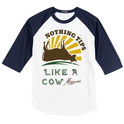 Nothing Tips Like A Cow Missouri Baseball Sleeve Shirt