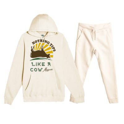 Nothing Tips Like A Cow Missouri Premium Hooded Sweatsuit Set