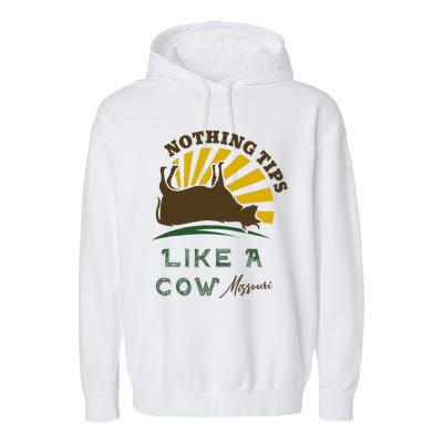 Nothing Tips Like A Cow Missouri Garment-Dyed Fleece Hoodie