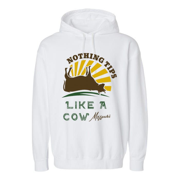 Nothing Tips Like A Cow Missouri Garment-Dyed Fleece Hoodie