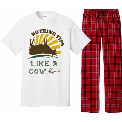 Nothing Tips Like A Cow Missouri Pajama Set