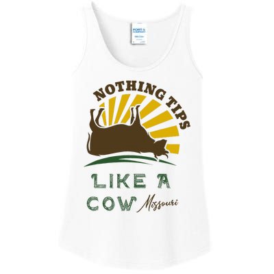 Nothing Tips Like A Cow Missouri Ladies Essential Tank