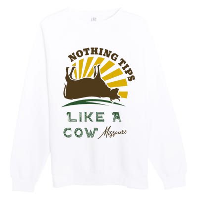 Nothing Tips Like A Cow Missouri Premium Crewneck Sweatshirt