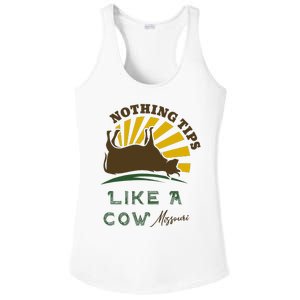 Nothing Tips Like A Cow Missouri Ladies PosiCharge Competitor Racerback Tank