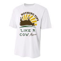 Nothing Tips Like A Cow Missouri Performance Sprint T-Shirt