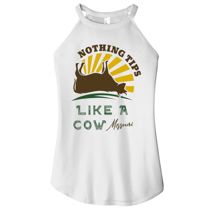 Nothing Tips Like A Cow Missouri Women’s Perfect Tri Rocker Tank