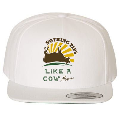 Nothing Tips Like A Cow Missouri Wool Snapback Cap