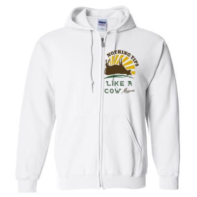 Nothing Tips Like A Cow Missouri Full Zip Hoodie