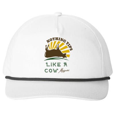 Nothing Tips Like A Cow Missouri Snapback Five-Panel Rope Hat