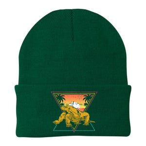 Nature Tropical Lizard Reptile Animal Sunset Komodo Dragon Knit Cap Winter Beanie