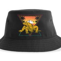 Nature Tropical Lizard Reptile Animal Sunset Komodo Dragon Sustainable Bucket Hat