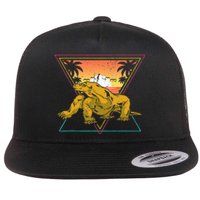 Nature Tropical Lizard Reptile Animal Sunset Komodo Dragon Flat Bill Trucker Hat