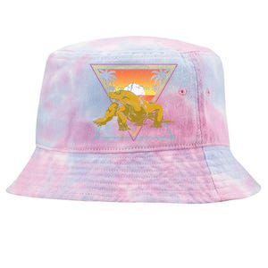 Nature Tropical Lizard Reptile Animal Sunset Komodo Dragon Tie-Dyed Bucket Hat