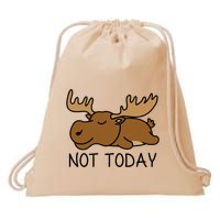 Not Today Lazy Moose Drawstring Bag