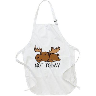 Not Today Lazy Moose Full-Length Apron With Pockets