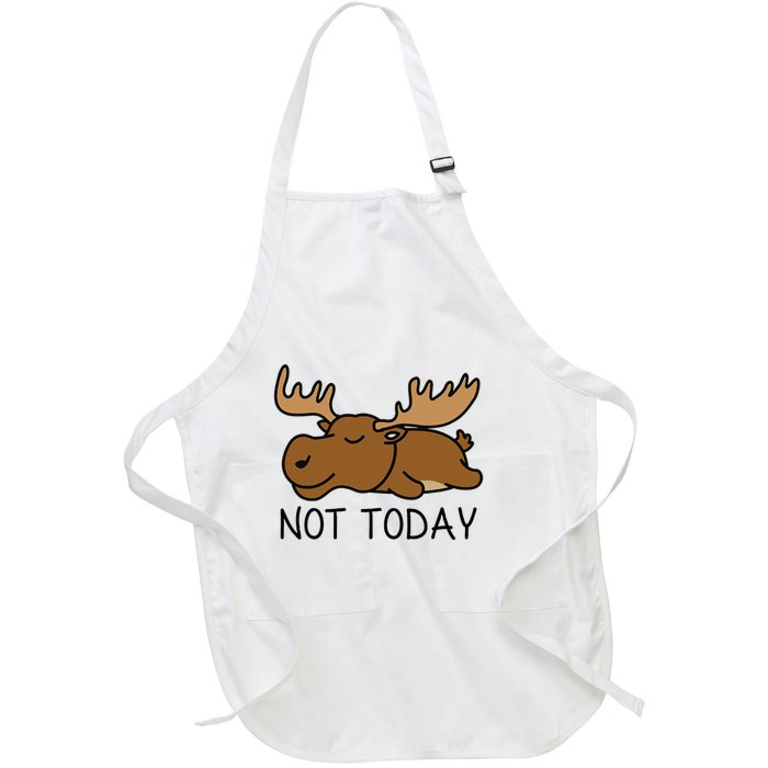 Not Today Lazy Moose Full-Length Apron With Pockets