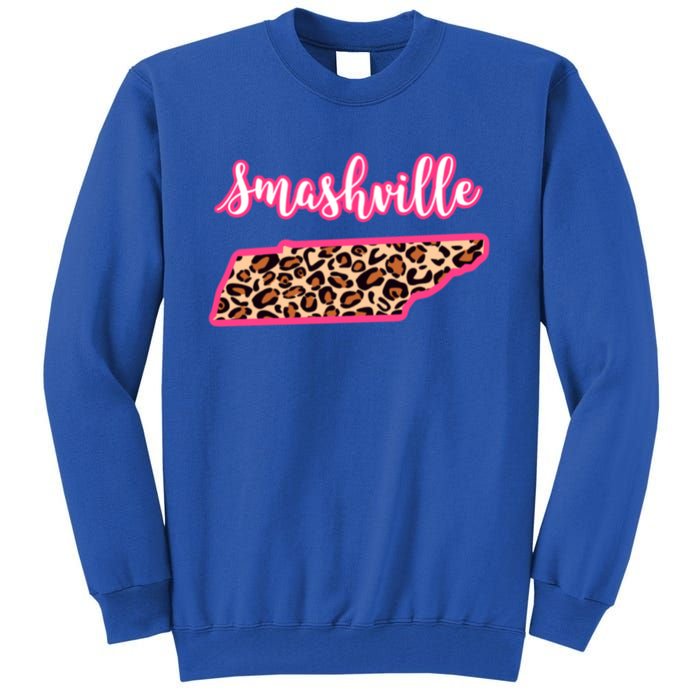 Nashville Tennessee Leopard Print Bachelorette Smashville Tn Gift Tall Sweatshirt