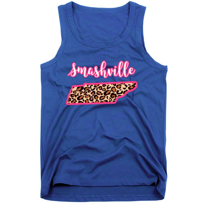 Nashville Tennessee Leopard Print Bachelorette Smashville Tn Gift Tank Top