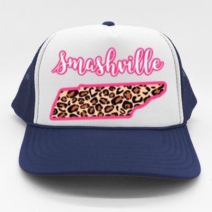 Nashville Tennessee Leopard Print Bachelorette Smashville Tn Gift Trucker Hat