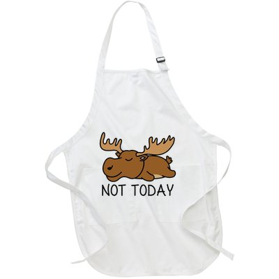 Not Today Lazy Moose Full-Length Apron With Pockets
