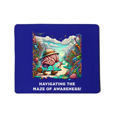 Navigating The Maze Of Awareness Brain Health Adventure Cool Gift Mousepad