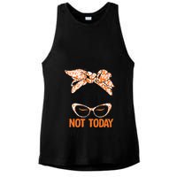 No Today Messy Bun Multiple Sclerosis Ms Awareness Multiple Sclerosis Ladies PosiCharge Tri-Blend Wicking Tank