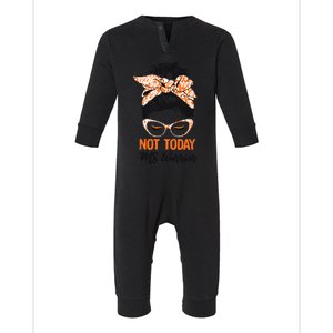 No Today Messy Bun Multiple Sclerosis Ms Awareness Multiple Sclerosis Infant Fleece One Piece