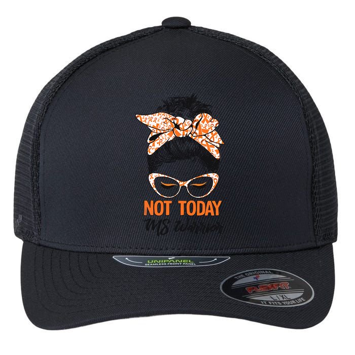 No Today Messy Bun Multiple Sclerosis Ms Awareness Multiple Sclerosis Flexfit Unipanel Trucker Cap