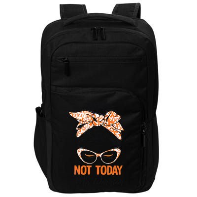 No Today Messy Bun Multiple Sclerosis Ms Awareness Multiple Sclerosis Impact Tech Backpack