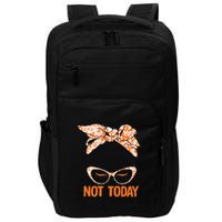 No Today Messy Bun Multiple Sclerosis Ms Awareness Multiple Sclerosis Impact Tech Backpack