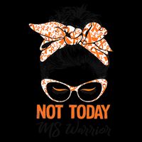 No Today Messy Bun Multiple Sclerosis Ms Awareness Multiple Sclerosis Drawstring Bag