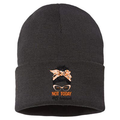 No Today Messy Bun Multiple Sclerosis Ms Awareness Multiple Sclerosis Sustainable Knit Beanie