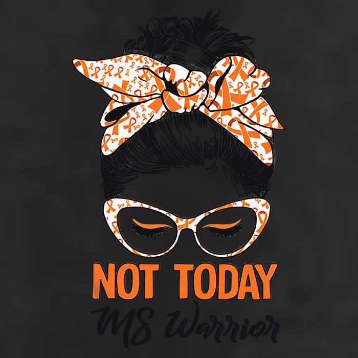 No Today Messy Bun Multiple Sclerosis Ms Awareness Multiple Sclerosis 25L Jumbo Tote