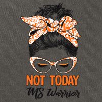 No Today Messy Bun Multiple Sclerosis Ms Awareness Multiple Sclerosis Cotton Canvas Backpack