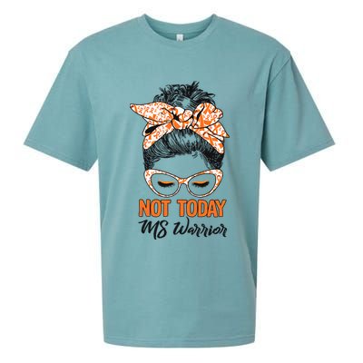 No Today Messy Bun Multiple Sclerosis Ms Awareness Multiple Sclerosis Sueded Cloud Jersey T-Shirt