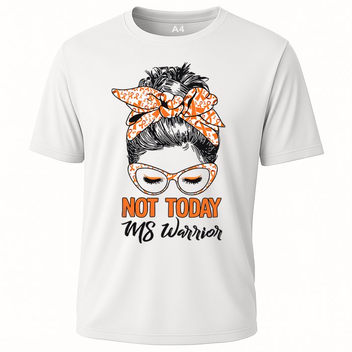 No Today Messy Bun Multiple Sclerosis Ms Awareness Multiple Sclerosis Performance Shirt